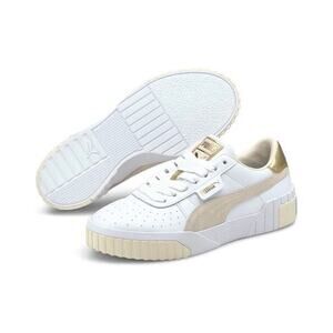 PUMA Cali Soft Glow White Eggnog Lace Up Skate Sneakers Size 8